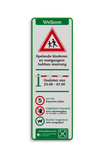 Verkeersbord DOR rechthoek 3:1 reflecterend + eigen opdruk