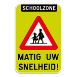 Verkeersbord - A23 - Matig uw snelheid!