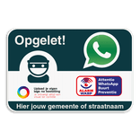 WABP WhatsAppbord met jouw straatnaam en logo