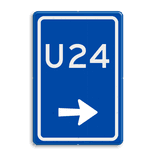 Verkeersbord RVV BW501r - U-bord