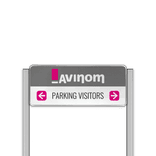 Parkeerplaats entreebord type TS3 Aluminium geborstelde staanders + eigen ontwerp