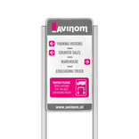 Informatiebord TS-60 (1:2) met aluminium staanders - met eigen ontwerp reflecterend