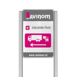 Portaalsysteem TS met informatiebord 3:2 met aluminium geborstelde staanders