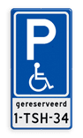 Verkeersbord RVV E06 parkeerplaats mindervaliden - met kenteken
