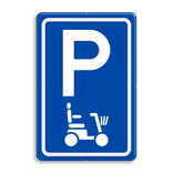 Verkeersbord E08 parkeerplaats scootmobiel