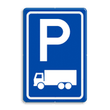 Verkeersbord RVV E08c - Parkeerplaats vrachtwagens