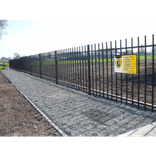 Beugelset spijlen-/draadhek staal - verkeersbord op hekwerk - set 2 stuks