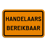 Verkeersbord SB250 F39 - Omleiding - Handelaars bereikbaar