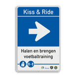 Veiligheidsbord - Kiss & Ride voetbaltraining