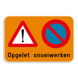Informatiebord - 2 pictogrammen en eigen tekst