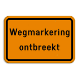Verkeersbord SB250 F39 - Wegmarkering ontbreekt