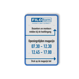 Verkeersbord DOR rechthoek 3:2 reflecterend + eigen ontwerp/opdruk