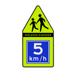 Spelende kinderen bord 500x1000mm met adviessnelheid
