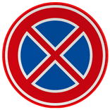 Verkeersbord RVV E02 - Verbod stil te staan