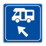 Verkeersbord - Routeverwijzing Camper
