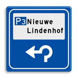 Verkeersbord - Parkeerplaatsverwijzing met nummer