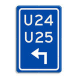 Verkeersbord RVV BW501lh - U-bord