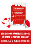 Corona maatregelen starterskit - Bord, vloertape en afzetlint Hanzestad