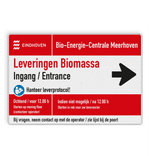 Verkeersbord DOR rechthoek 3:2 reflecterend + eigen ontwerp/opdruk