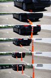 Poteau flexible anti-stationnement orange/blanc Ø80 mm