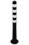 Poteaux Flexibles & Balise flexible en plastique noire/blanche - Ø80mm