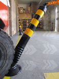 Poteaux Flexibles & Balise flexible en plastique noire/jaune - Ø80mm