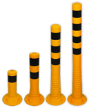 Poteau flexible anti-stationnement jaune/noir Ø80 mm