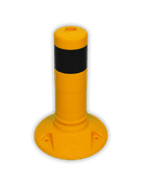 Poteaux Flexibles Anti-Stationnement - Balise Flexible en Plastique Jaune/Noir 80mm