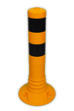 Poteaux Flexibles Anti-Stationnement - Balise Flexible en Plastique Jaune/Noir 80mm
