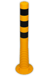 Poteaux Flexibles Anti-Stationnement - Balise Flexible en Plastique Jaune/Noir 80mm