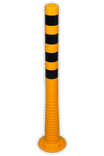 Poteaux Flexibles Anti-Stationnement - Balise Flexible en Plastique Jaune/Noir 80mm