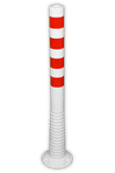 Poteau flexible anti-stationnement blanc/rouge Ø80 mm