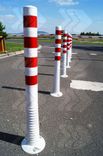 Poteau flexible anti-stationnement blanc/rouge Ø80 mm