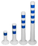Poteaux Flexibles Anti-Stationnement en plastique blanc/bleu - Ø80mm