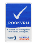Rookvrij terrein - Informatiebord - Op weg naar een Rookvrije generatie - met logo