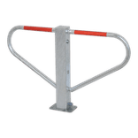 Barrière anti-stationnement de parking - blanche ou galvanisé - rabattable - serrure cylindrée