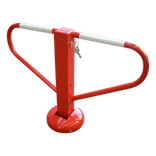 Barrière anti-stationnement de parking Crash Proof - rouge - rabattble - serrure cylindrée