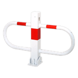 Antiparkeerbeugel - wit of verzinkt - neerklapbaar - cilinderslot
