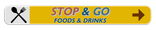 Verkeersbord SB250 F37 -Wegwijzer naar hotels, campings, restaurant - rechts + picto