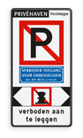 Verkeersbord DOR rechthoek 2:1 reflecterend +  eigen ontwerp/opdruk