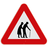 Verkeersbord SB250 - Overstekende ouderen