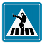 Panneau de signalisation - Passage pour piéton - Moonwalk