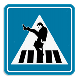 Verkeersbord SB250 - Silly Walk oversteekplaats