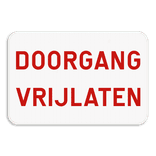 Tekstbord landscape - wit/rode tekst