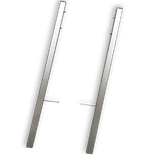 Montageframe TS6 staanders (60x60mm) - geborsteld aluminium - set 2 stuks