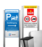 Montageframe TS6 staanders (60x60mm) - geborsteld aluminium - set 2 stuks