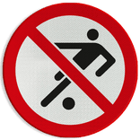Verbodsbord - Verboden te voetballen