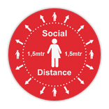 Autocollant de sol - Distanciation sociale