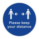 Autocollant de sol Keep Your Distance – Modèle personnalisable