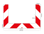 Kaderrand set 3-delig - 2297x1450x350mm rood/wit Silca/VPD | Klasse 3